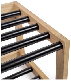 Suport de pantofi din metal negru/natural - Woodman