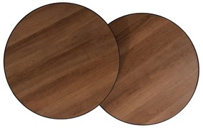 Masa de cafea Penn II, nuc/negru