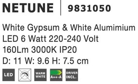 Aplica LED de perete design modern NETUNE NVL-9831050