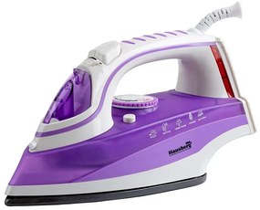 Fier de calcat, HAUSBERG HB-7875MV, 220-240V- 50/60 HZ 2000-2300 W, Alb/Mov