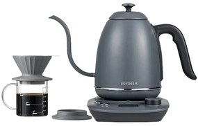 Cana cu filtru de cafea Buydeem CD1024-IG, 300 ml, Sticla borosilicata, Otel inoxidabil, Gri