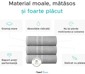 Prosop de maini 50 x 80 cm gri deschis, BASIC ORNAMENT
