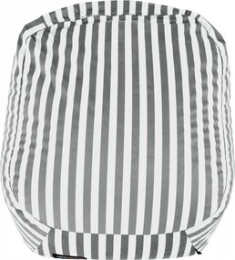 Fotoliu tip sac, alb/gri, LAPIN