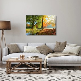 Tablou - Peisaj liniștit de toamnă (90x60 cm)