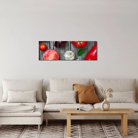 Tablou cu legume (cu ceas) (90x30 cm)