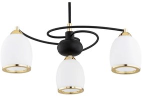 Lustră pe tijă AVILA PLUS 3xE27/15W/230V neagră/aurie/albă Argon 6144