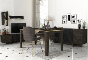 Mobilier living Vivaldi (Negru + Auriu). 1073516