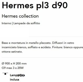 Lustra aplicata stil minimalist Hermes pl3 d90 alba