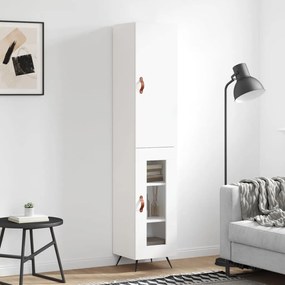 vidaXL Dulap înalt, alb, 34,5x34x180 cm, lemn prelucrat