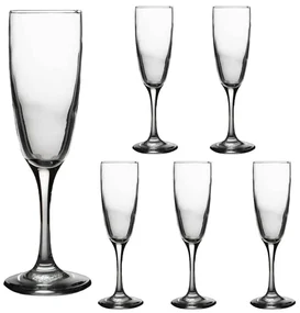 Set 6 pahare cu picior din sticla de 195 ml, Cesiro