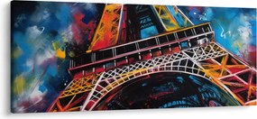 Tablou - Pictură a Turnului Eiffel II. (120x50 cm)