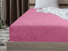 Cearsaf Frotir cu elastic 90x200 cm roz