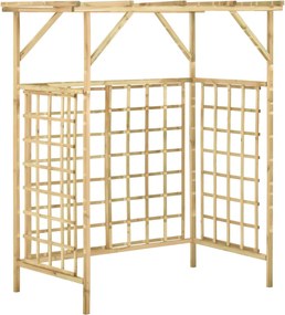 vidaXL Pergolă de grădină pentru pubele duble, lemn de pin tratat