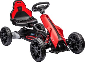HOMCOM Go-Kart Electric pentru Copii 3-8 Ani, 3-5 km/h, Roșu | Aosom Romania