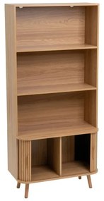 Bibliotecă în culoare naturală cu aspect de lemn de stejar 80x172x40 cm Elia – Casa Selección