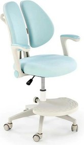 Scaun birou PANCO, albstru deschis/bej, stofa/polipropilena, 58x77x88/