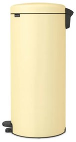 Cos de gunoi cu pedala Brabantia NewIcon 1008852, 30 L, Inchidere usoara, Baza antiderapantă, Galben