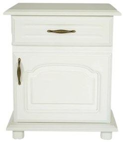 Noptiera insertie lemn culoare alb - 49x58x36 cm