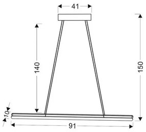 Lustră LED pe cablu COCONUT LED/28W/230V