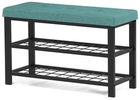 Raft pentru pantofi cu 2 rafturi, verde