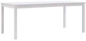 283405 vidaXL Masă de bucătărie, alb, 180 x 90 x 73 cm, lemn de pin