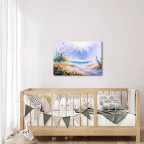 Tablou - Plaja romantică, pictură în ulei (70x50 cm)