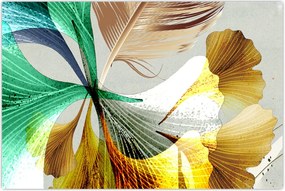 Tablou - Frunze cu pană (90x60 cm)