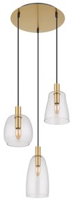 Lustră pe cablu GARRI 3xE14/40W/230V alamă Globo 15789-3HM