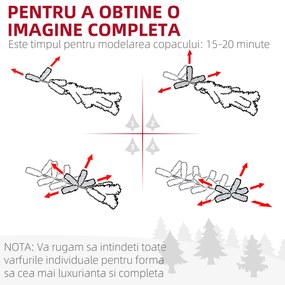 HOMCOM Brad de Crăciun Artificial Înalt de 195 cm cu 390 Crengi, Îngust și Spațiu Economic, Ø55x195 cm, Verde | Aosom Romania