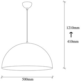 Lustra Berceste Alb 50x50x121 cm