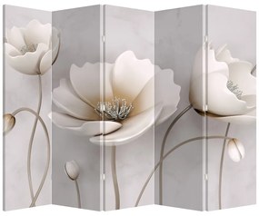Paravan - Florile albe (210x170 cm)