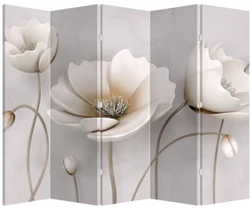 Paravan - Florile albe (210x170 cm)