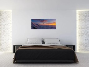 Tablou în apus de soare, Mont Blanc (120x50 cm)