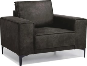 Fotoliu negru/gri din imitație de piele Copenhagen - Scandic