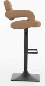 HR8403KW Scaun Caramel Piele Ecologica Premium Soft cu Bază Neagră