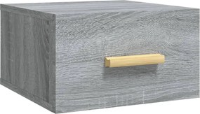 vidaXL Noptieră montată pe perete gri Sonoma 35x35x20 cm