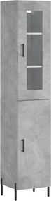 vidaXL Dulap înalt, gri beton, 34,5x34x180 cm, lemn prelucrat