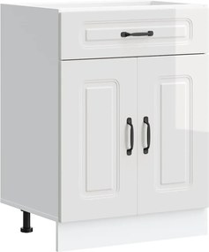 vidaXL Dulap bază de bucătărie „Kalmar” lemn prelucrat alb lucios