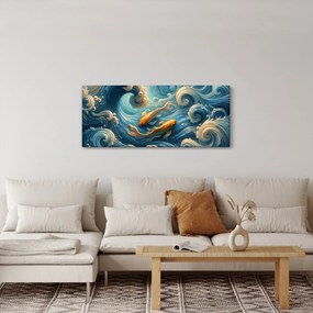 Tablou - Pești aurii (120x50 cm)