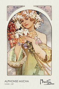 Reproducere Flower (1897), Alfons Mucha