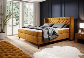Pat boxspring MADISON 140x200, personalizabil materiale Gama Premium,