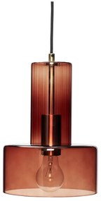 Lustră maro cu intensitate reglabilă cu abajur din sticlă ø 20 cm Ripple – Hübsch