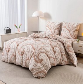 Lenjerie de pat din microfibra NUDESTONE bej Dimensiune lenjerie de pat: 2 buc 70 x 80 cm | 160 x 200 cm