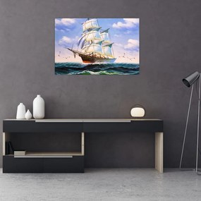 Tablou - Vapor pe valuri (90x60 cm)