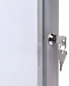Vitrina interioara cu incuietoare cu informatii 3 x A4, ignifuga, aluminiu