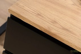 Dulapior cu sertare si role, modern si functional, Big Deal negru/ stejar