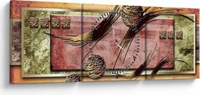 Tablou abstract (cu ceas) (90x30 cm)