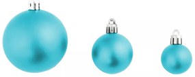Set ornamente de brad, 112 piese-turcoaz