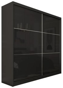 Supermobel Dulap cu uși glisante VIVIANA, 200x216x61, negru