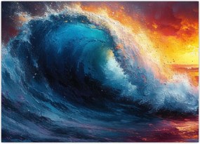 Tablou - Val în apus de soare (70x50 cm)